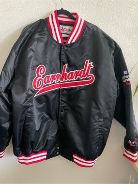 Chase Authentics Black Jacket with Red & White Ribbed Collar
